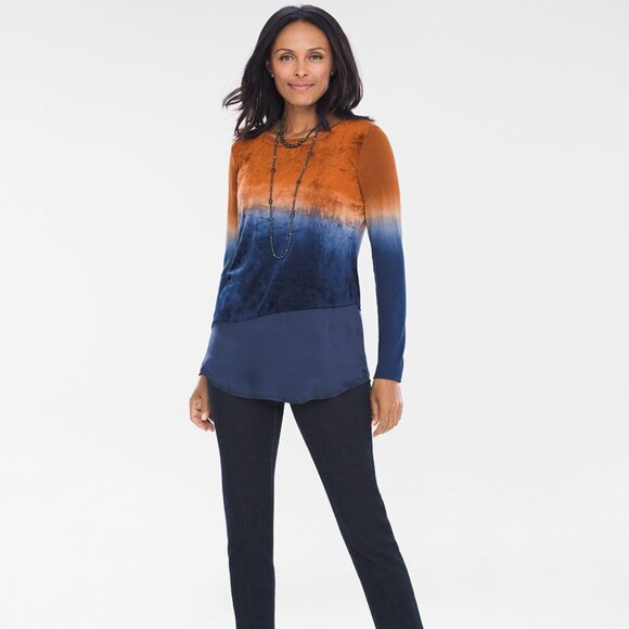 Chico's Zenergy Ombre Velvet Tunic 16 - Picture 1 of 16